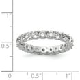 thumbnail image 2 of Sterling Silver Cz Eternity Band (Size 8) Made In Indonesia qr7166-8, 2 of 3