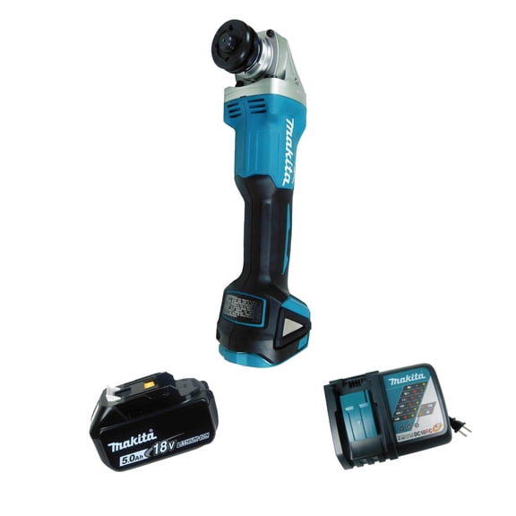Makita XAG04Z 18V LXT Cordless 4‑1/2"/5" Angle Grinder w/ 5Ah Battery & Charger