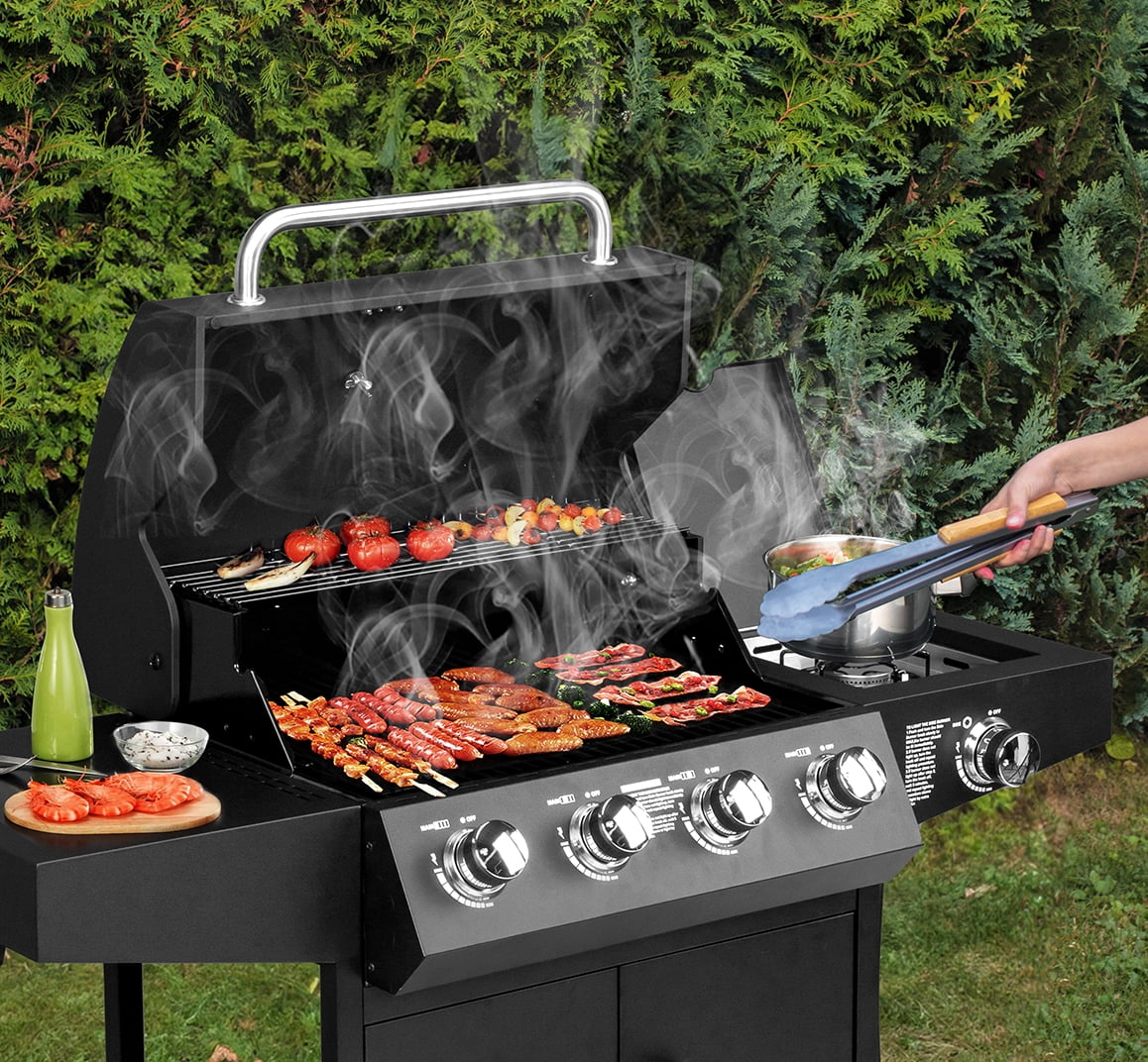 iTopRoad Grill Propane Gas Grill with Stove 58000 BTU for Outdoor