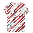 thumbnail image 4 of Patriotic T Shirt Women 4th of July Womens T Shirts 4th of July Womens Shirt Women Fourth of July Top Patriotic Tee Fashion Women's Summer Short Sleeve Print Short Sleeve Round Neck Blouses, 4 of 4