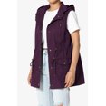 thumbnail image 3 of TheMogan Women's PLUS Drawstring Loose Fit Utility Vest Sleeveless Military Jacket, 3 of 7