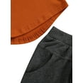 thumbnail image 4 of Kmbangi Ensemble pour Petit Garçon Haut à Manches Courtes Imprimé/shorts de Couleur Unie, 4 of 9