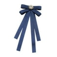 thumbnail image 4 of EHJRE Bow Tie for Women Pre Tied Bowtie Fashion Neck Tie Brooch Pin Ribbon Tie for School Uniform Wedding Costume Accessories Party Dark Blue, 4 of 9