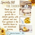 thumbnail image 5 of Best Teacher Christmas Gifts, Teacher Appreciation  Gifts for Women, Back to School Gift for Teacher, Sunflower Gifts for Teacher, Tumbler, Pen, Keepsake, Unique Gift Idea, 5 of 7