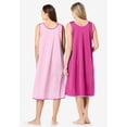 thumbnail image 2 of Only Necessities Plus Size 2-Pack Sleeveless Nightgown, 2 of 6