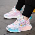 thumbnail image 6 of Willtoo Girls Kid's Butterfly Running Sneaker Tennis Mesh Athletic School Gym Lace-up Back to School Walking Shoes, 6 of 6