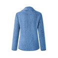 thumbnail image 3 of Yokua Women's Winter Fleece Jacket Plush Faux Fur Zipper Long Sleeve Stand Collar Coat with Pockets, 3 of 8