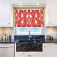 thumbnail image 5 of Yayeee Kitchen Curtains Tier Pair Light Filtering 27"x24" Rod Pocket Short Cafe Window Panel, Red Snowman, 5 of 7