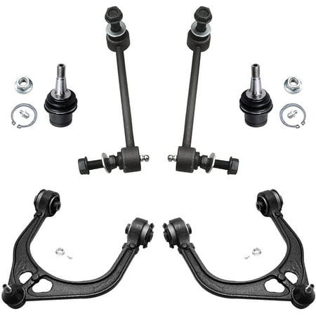 Detroit Axle - RWD Front End Kit for Chrysler 300 Dodge Challenger Charger Magnum, Upper Control Arms w/Ball Joint Sway Bars Lower Ball Joints Replacement