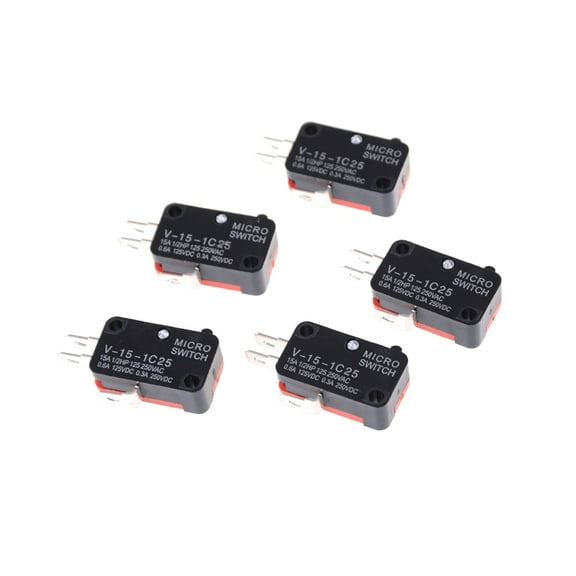 5Pcs V-15-1C25 KW9-0 Micro Limit Switch 15A 125/25 WL