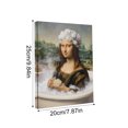 thumbnail image 3 of Mona Lisa Funny Bathroom Art Print, 20X25 Framed Canvas Art, Monalisa Cartoon Bath Design Wall Decor, Home Bedroom Living Room Office Gift, Teen & Bedroom Art Poster, 3 of 4