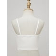 thumbnail image 4 of YEAHDOR Big Girls Camisole Dance Crop Top Sports Vest Yoga Gym Training Bra Camisole White 8-10, 4 of 7