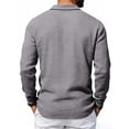 thumbnail image 3 of Generic Mens Linen Henley Shirts Casual Long Sleeve V Neck Polo T-Shirts Button Down Loose Collar Beach Tops, 3 of 7