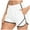 White, variant on Mgmyaa Women's High Rise Running Shorts 3" Quick Dry Drawstring Workout Athletic Gym Shorts with Pocket