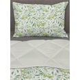 thumbnail image 3 of Green Leaf Comforter & Sham Bedding Set, Watercolor Style Olive Branch Mediterranean Tree Organic, 3 pcs Duvet Set Microfiber Filling Quilt, 5 Sizes, Avocado Green, by Ambesonne, 3 of 4