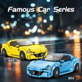 thumbnail image 7 of Super Sports Car Building Blocks Sets, Classic Collectible Car Model  , Mini Sports Cars Toy Kit for Adult Blue(384 Pieces), 7 of 7