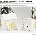 thumbnail image 5 of ABPETE 3pcs Christmas Village Houses Sets: Glowing Christmas Village Accessories Led Lighted Diy Christmas Sets Christmas Figurines House White Christmas Village For Winter Xmas Holiday Party, 5 of 9