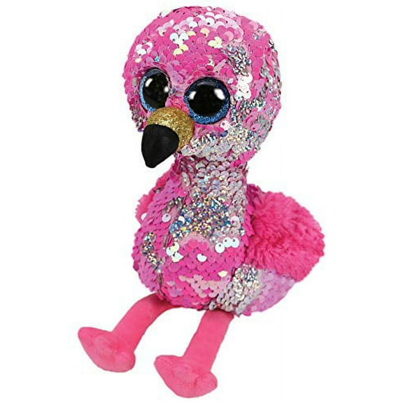 Cp Usa TY Flippables Pinky - The Sequin Flamingo  (Glitter Eyes) Small 6" Plush