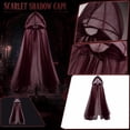 thumbnail image 2 of Hooded Tulle Cape Halloween Sheer Cloak Adult Cosplay Costume Cape for Ghost Bride Vampire Themed Party Photo Booth Props One Size, 2 of 8
