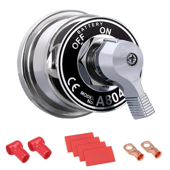 Battery Disconnect Switch 12V 24V 48V Heavy Duty Battery Shut Off Cut Off Power Kill Switch Isolator 200A High Current for Car, Vehicle, Truck, Winch, ATV, RV, Marine, Boat
