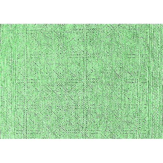 Ahgly Company Indoor Rectangle Solid Emerald Green Modern Area Rugs, 2' x 3'