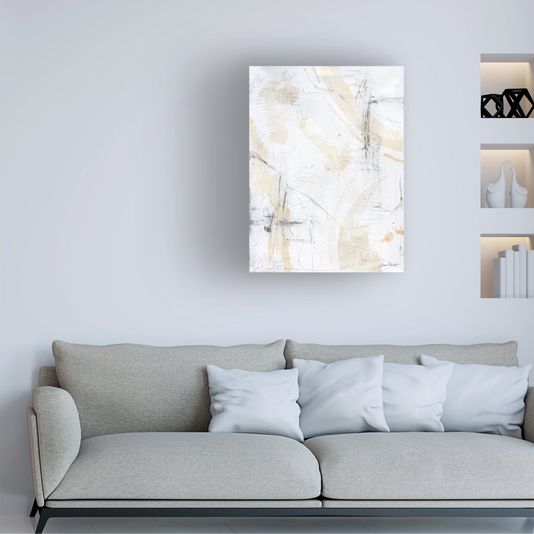 Canvas Wall Art - Jean Plout 'Monday Textures A' Wall Art for Living Room, Bedroom, or Office Décor by Trademark Fine Art - 14 x 19 Inches