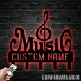 thumbnail image 3 of Craftnamesign Custom Music Metal Key Holder, Musical Notes Metal Coat Rack, Music Room Decor, 3 of 5