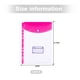 thumbnail image 2 of Desiderio - Bolsa transparente con botones, 12 unidades, para documentos de negocios, papelería, color rosa, 2 of 5