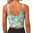 thumbnail image 4 of Uemuo Cute Sloth on Floral Tree Pattern Women's Sports Bra - High Impact Support, Breathable, and Comfortable Athletic Bra for Running, Yoga, and Workouts, 4 of 9