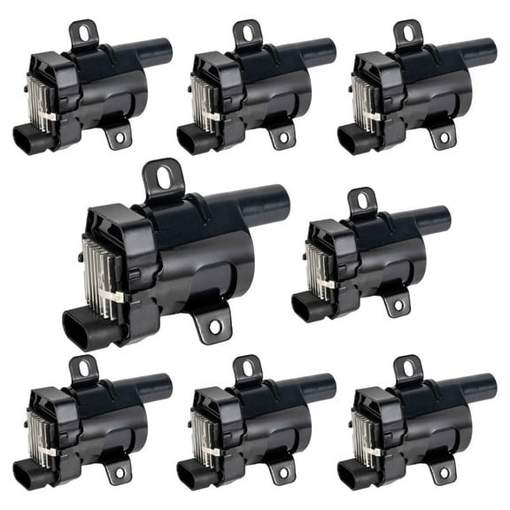 Set of 8 ISA Round Ignition Coil Pack For Chevy GMC Chevrolet Silverado 1500 2500 3500 Tahoe Suburban Express Sierra Savana Yukon Escalade Avalanche Envoy V8 4.8L 5.3L 6.0L Replacement for UF262 D585