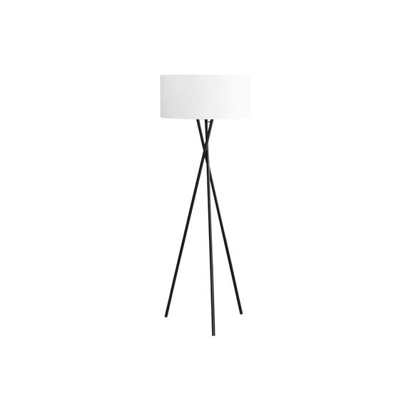 Lighting Fixtures Lighting, 62"h, Floor Lamp, Black Metal, Ivory / Cream Shade, Contemporary,Table Lamps