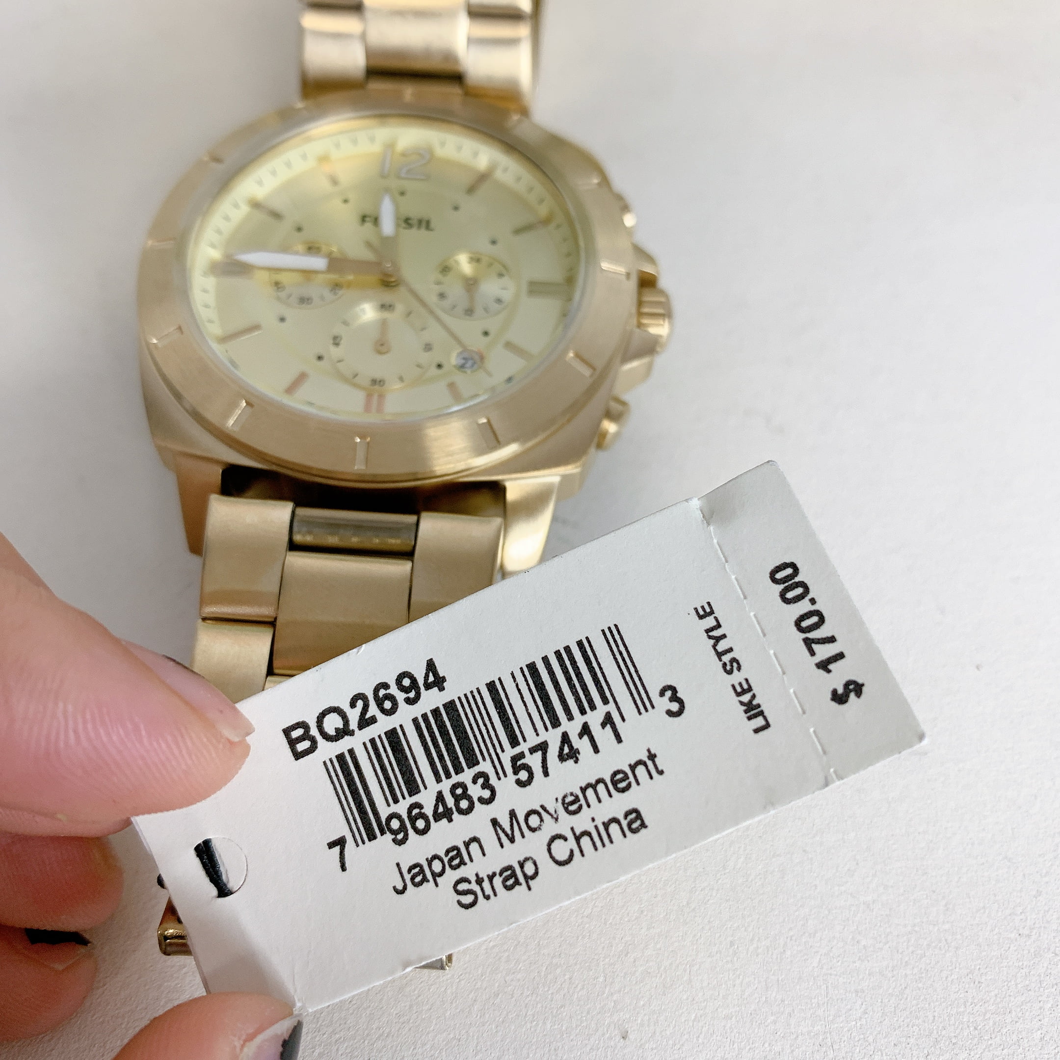 Fossil BQ2694 Privateer Sport Chronograph Gold-Tone Stainless 