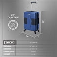 thumbnail image 6 of TACH V3.1 Connectable Hardside CarryOn Spin Travel Suitcase, Midnight Blue, 6 of 6