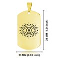 thumbnail image 2 of Stainless Steel Nazar Evil Eye Good Luck Charm Dog Tag Pendant Necklace, 2 of 3