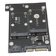 thumbnail image 2 of Tarjeta adaptadora, tarjeta adaptadora Lector de tarjetas de memoria MSATA dual Adaptador MSATASS Dto SATA Diseño exquisito, 2 of 8