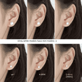 thumbnail image 2 of Pendientes de botón de plata s925 Love Lodge, pendientes de botón de perla fresca de estilo coreano para mujer, perforación de oreja simple, pequeños y delicados G3079, 2 of 5