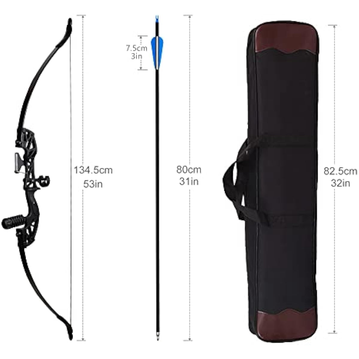 Archery Recurve Bows Set,Bow and Arrow Adults,Suitable for Outdoor Hunting, Target Practice