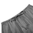 thumbnail image 6 of MIXUE Skirts For Women Summer Solid Color Linen Trendy Comfy Waist Drawstring A Line Cute Vacation Boho Long Flowy Maxi Skirt Activewear,Gray,M, 6 of 7