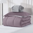 thumbnail image 6 of Virtu Twin XL Comforter Set, Bed in a bag, 7 Pc Reversible Bedding Comforter Set with Sheets, Bedding Set, Grayish Purple, 6 of 7