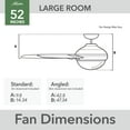 thumbnail image 2 of Hunter 52 inch Outdoor or Indoor Ceiling Fan with LED Light and Pull Chain - White Rustic Ceiling Fan, Standard Mount, 4 Blades, For Patio, Porch, Garage, or Living Room - Ocala 59240, Fresh White, 2 of 14