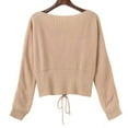 thumbnail image 1 of Dvkptbk Chandails pour Femmes Mode Décontractée Col Rond Ample Manches Longues en Solde, 1 of 2