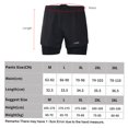 thumbnail image 5 of Men's 2-in-1 Running Shorts Quick Drying Breathable Active Training Exercise Jogging Cycle Shorts With Longer Liner, 5 of 7