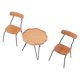 thumbnail image 3 of 1:12 Dollhouse Outdoor Table Chair Miniature Wooden Furniture Model Dollhouse Decoration Accessories, 3 of 5