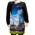 thumbnail image 1 of Cityscape Kids Apron, Town Dresden Old German Architecture Historical European Scenery Image, Boys Girls Apron Bib with Adjustable Ties for Cooking Baking Painting, Grey Blue, by Ambesonne, 1 of 2