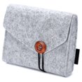 thumbnail image 2 of Bolsas portátiles de fieltro para almacenamiento, bolsas protectoras para accesorios electrónicos, color gris claro, 2 of 5