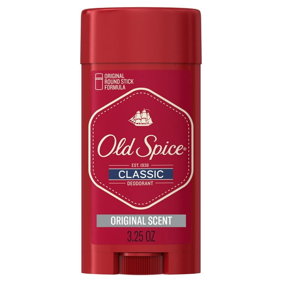 Old Spice Classic Men's Deodorant, Solid Stick, Original Scent, 3.25 oz