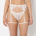 thumbnail image 1 of Designer Collection Garter Belt With Breezy Embroidery in Ivory, 1 of 5