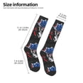 thumbnail image 2 of Goofa Largemouth Bass Fish in USA Pattern Adult Stockings, Color-Block Knee High Socks, Comfortable and Breathable, Soft and Stretchable, Sports, and Decoration, 2 of 6