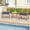 Navy, variant on Costway 3 Pieces Acacia Wood Patio Bistro Set Outdoor Conversation Set with Cushions Off White