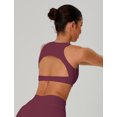 thumbnail image 5 of IDOPIP Womens High Neck Sports Bra Removable Pads Cut Out Back Sleeveless Medium-impact for Workout Gym Yoga Pilates Athletic XS Plum, 5 of 6